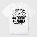 This Is An Awesome Grandpa Printing Short Sleeve Tee