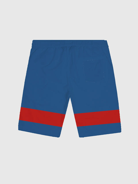 Retro Red And Blue Strips Men's Shorts