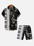 Music Elements Guitar Piano Trend Rock Pattern Shorts