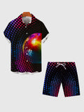 70'S Disco Ball Metallic Glitter Mosaic Printing Men's Shorts