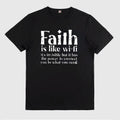 Faith Is Like Wifi Funny Printing Men's Short Sleeve Tee