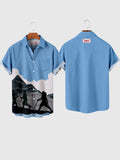 Mountaineering Printing Men's Short Sleeve Shirt