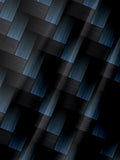 Gradient Blue And Black Geometric Color Block Men‘s Long Sleeve Polo