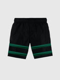 Black & DarkGreen Stripe Printing Men's Shorts