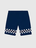 Checkerboard And Blue Printing Men's Shorts
