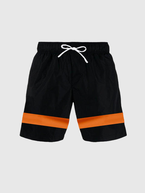 Orange-Red Stripe Men's Shorts