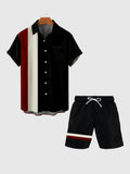 White-Red Stripe Shorts