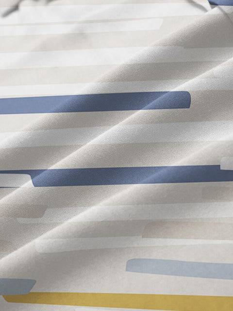 Vintage unregelmäßige horizontale Linien Kurzarmhemd